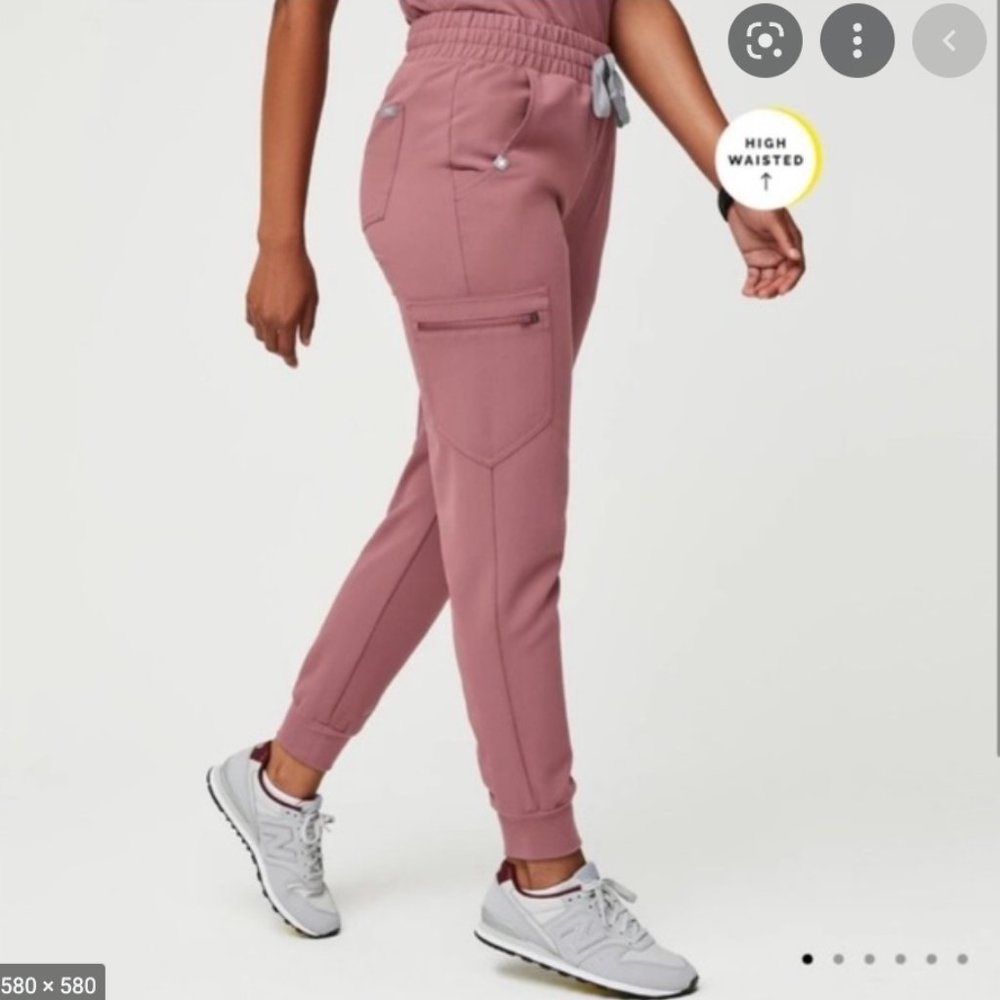Limited Edition Figs Mauve Zamora High Waisted Joggers Small